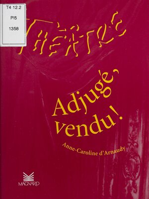 cover image of Adjugé, vendu !